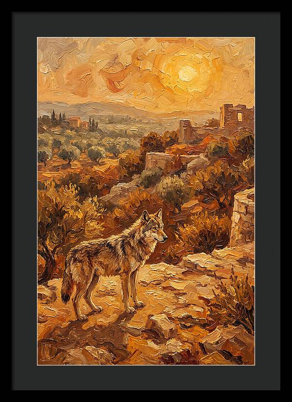 Wolf In The Mediterranean Sunset