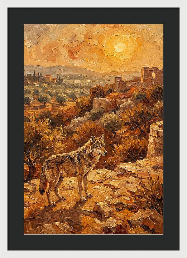 Wolf In The Mediterranean Sunset