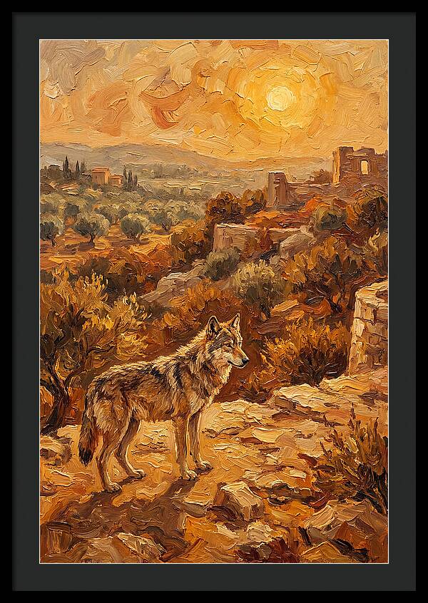 Wolf In The Mediterranean Sunset