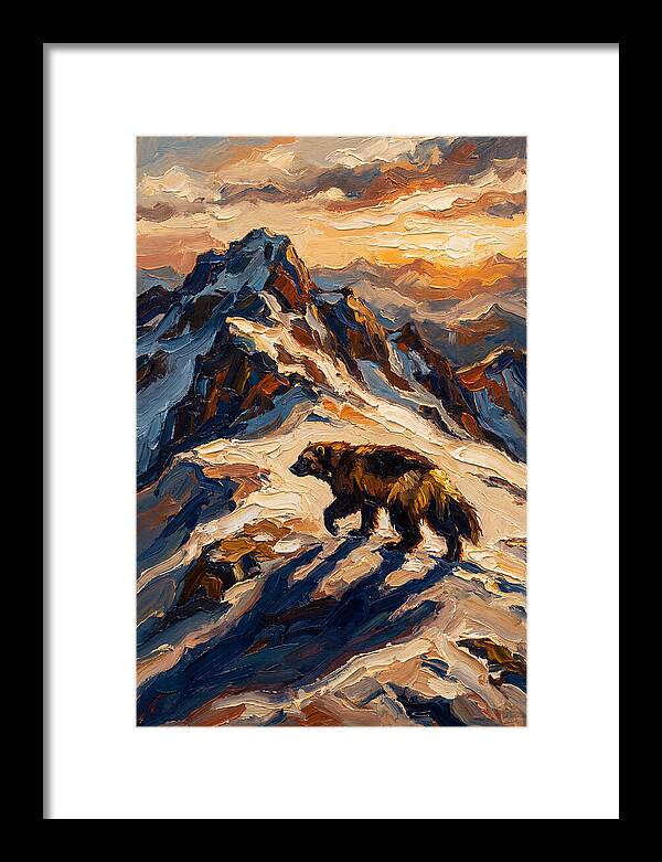 Wolverine In The Snowy Mountains