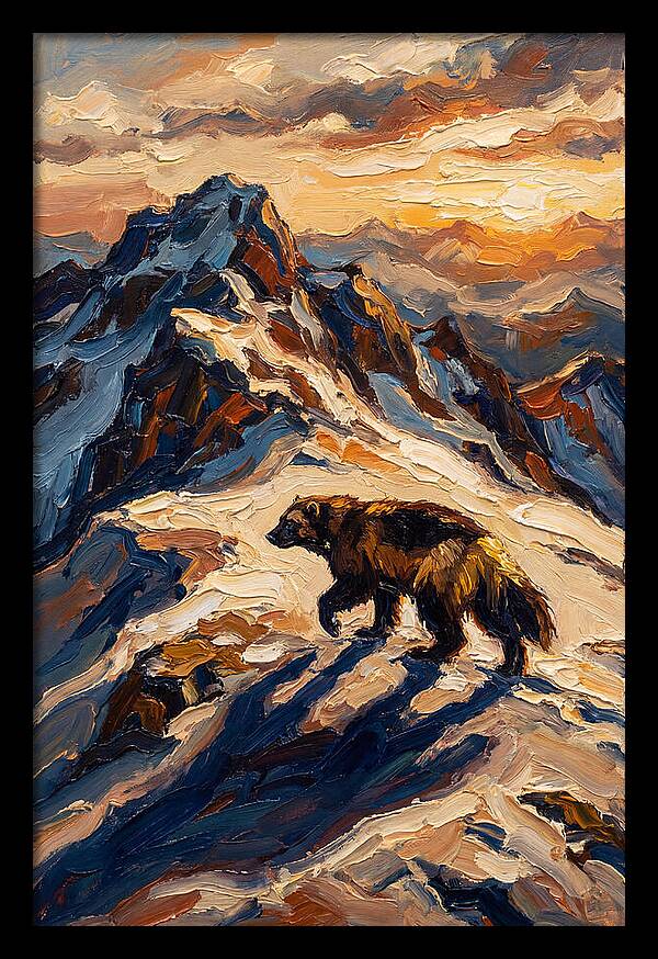 Wolverine In The Snowy Mountains