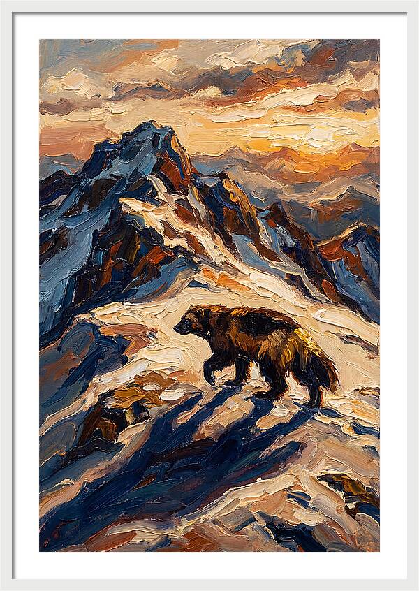 Wolverine In The Snowy Mountains