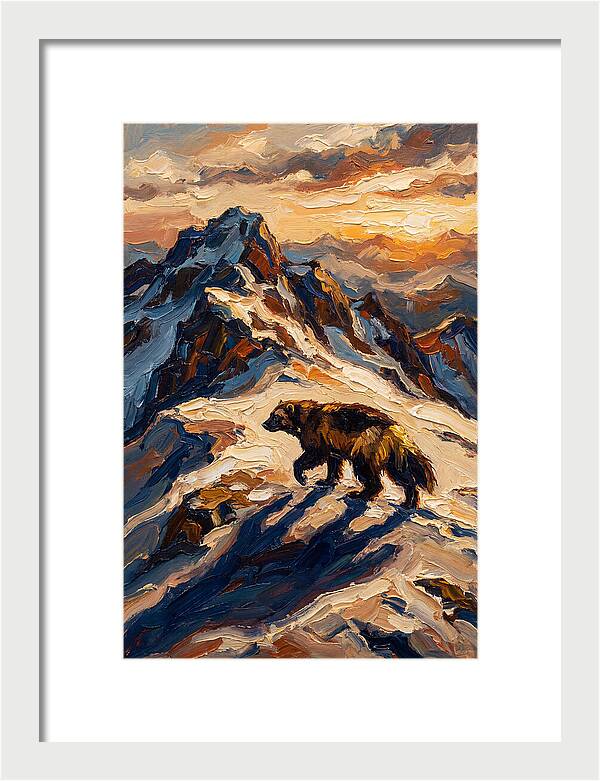 Wolverine In The Snowy Mountains