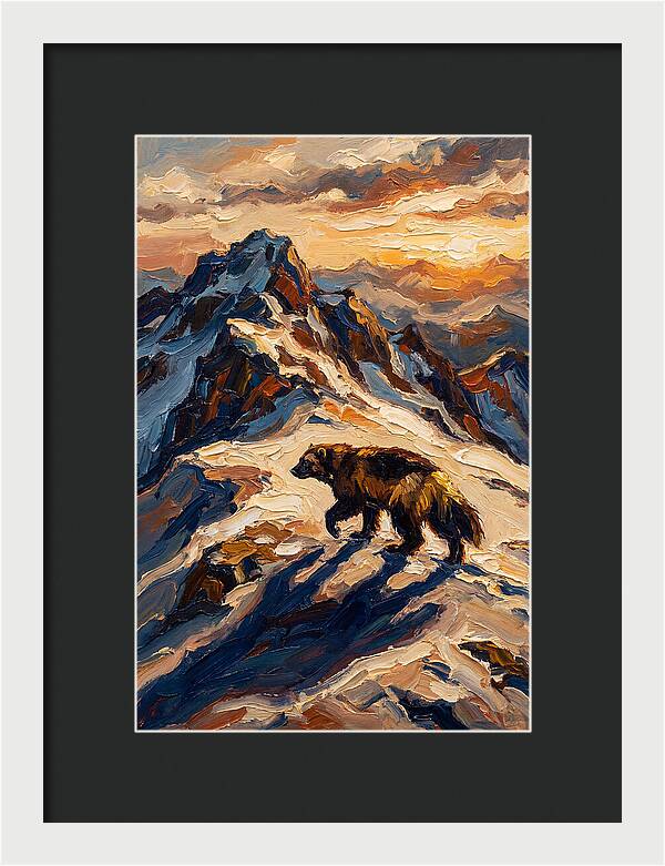 Wolverine In The Snowy Mountains