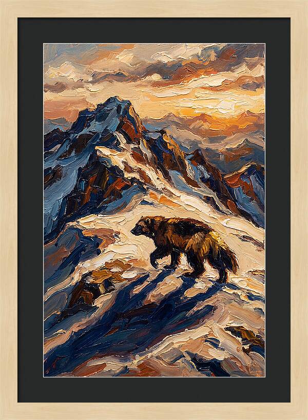 Wolverine In The Snowy Mountains