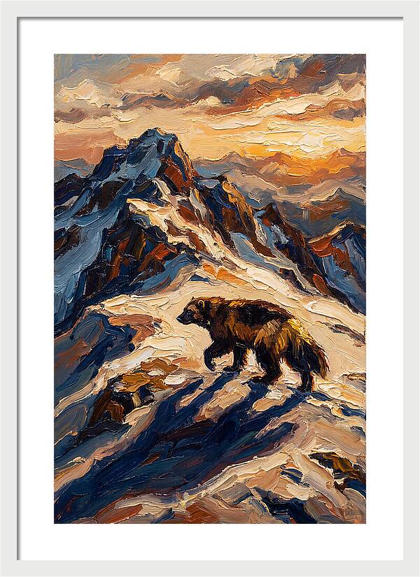 Wolverine In The Snowy Mountains
