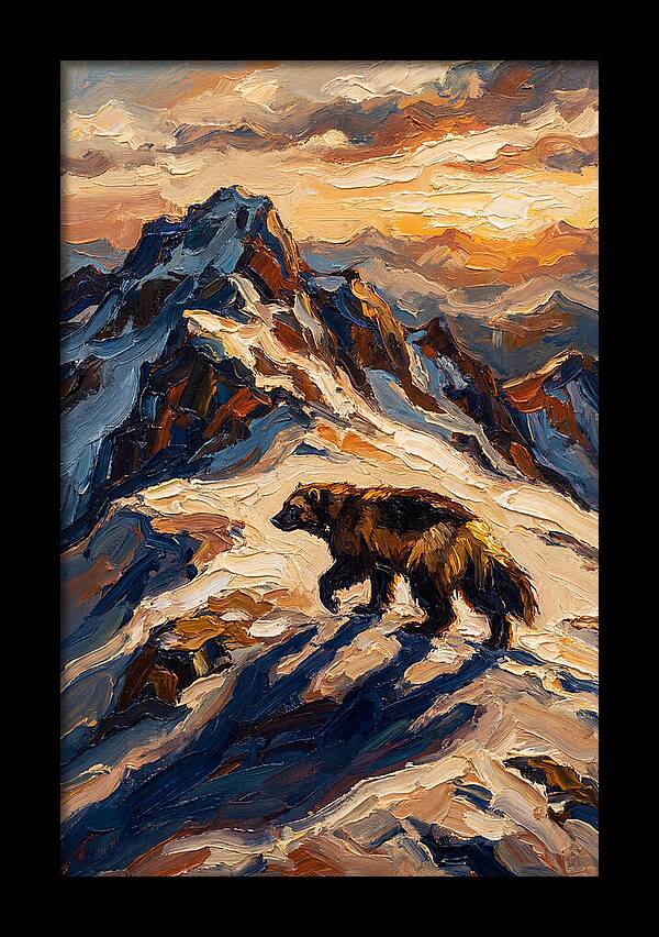 Wolverine In The Snowy Mountains