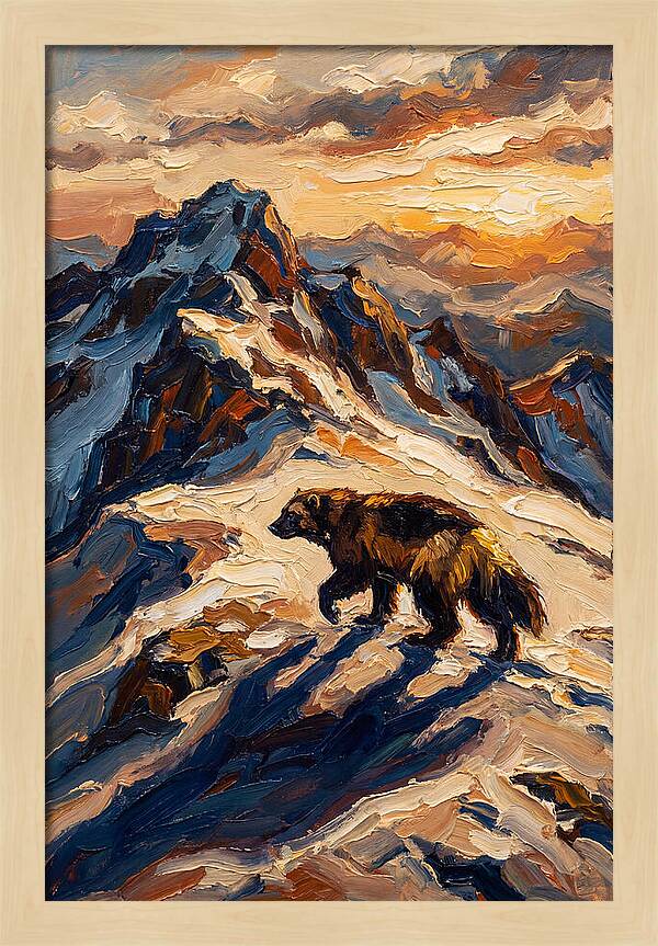 Wolverine In The Snowy Mountains
