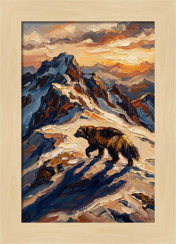 Wolverine In The Snowy Mountains