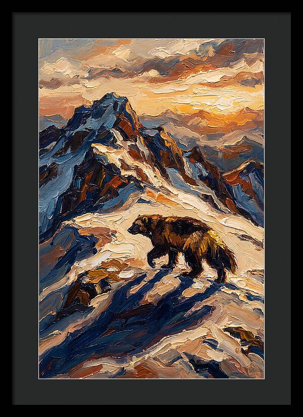Wolverine In The Snowy Mountains