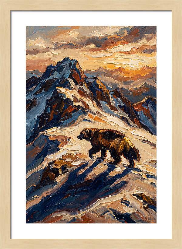 Wolverine In The Snowy Mountains