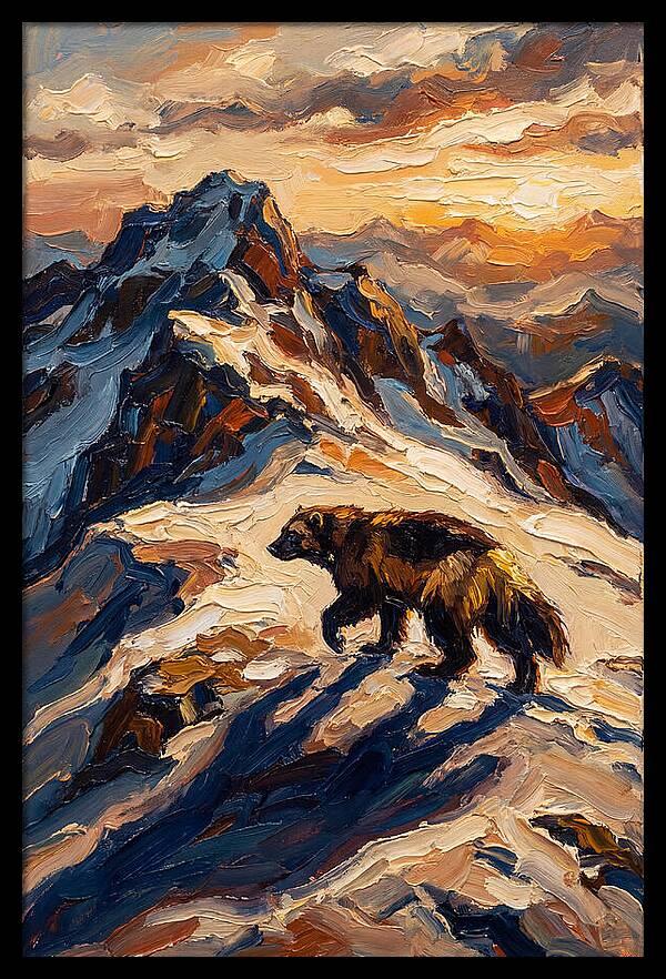 Wolverine In The Snowy Mountains
