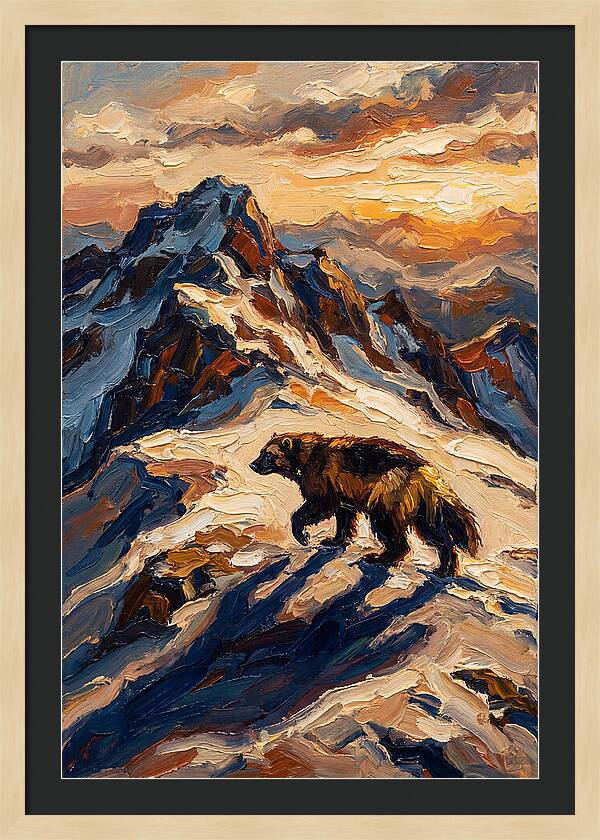 Wolverine In The Snowy Mountains