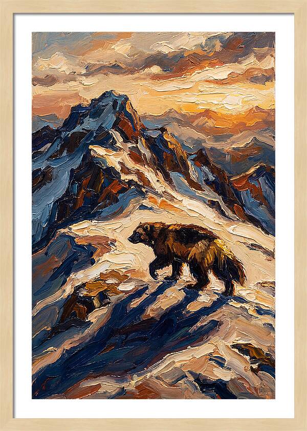 Wolverine In The Snowy Mountains