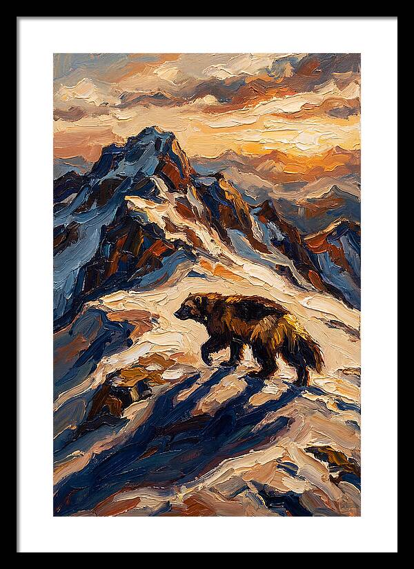Wolverine In The Snowy Mountains