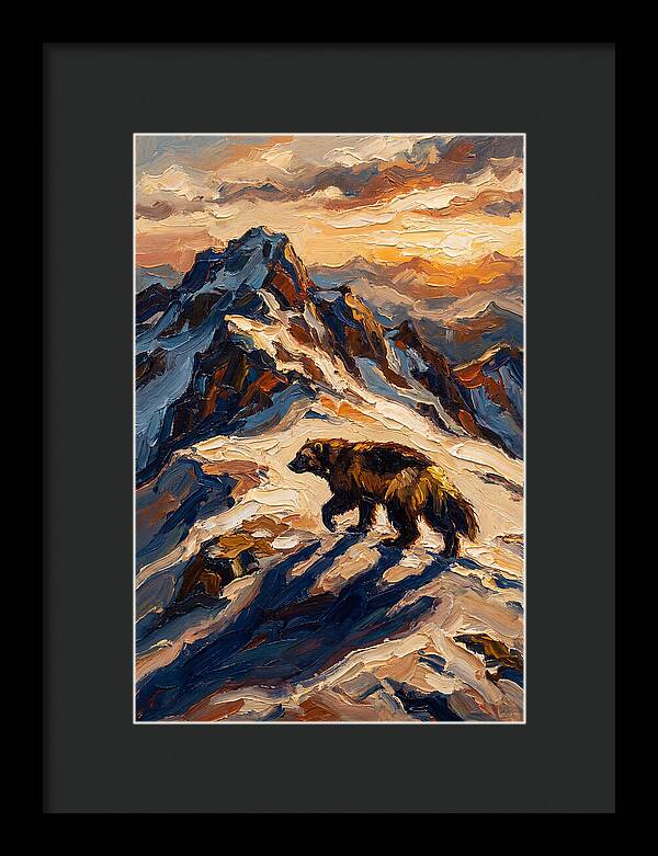 Wolverine In The Snowy Mountains