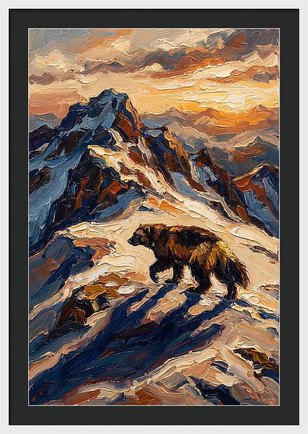 Wolverine In The Snowy Mountains