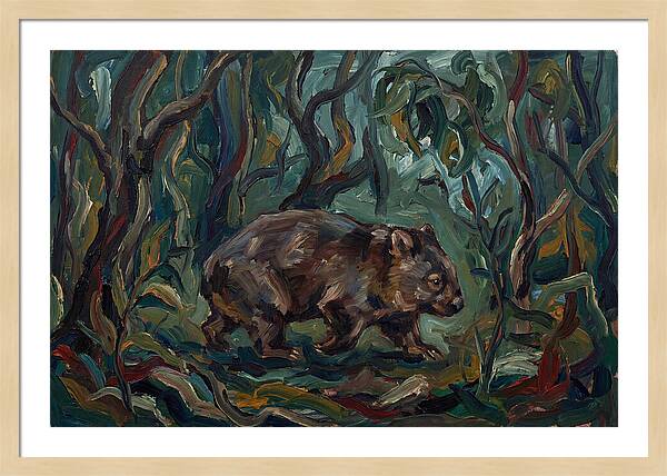 Wombat Amongst Lush Foliage