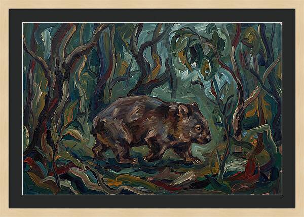 Wombat Amongst Lush Foliage