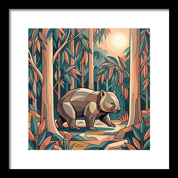 Wombat In A Vibrant Forest