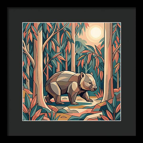 Wombat In A Vibrant Forest