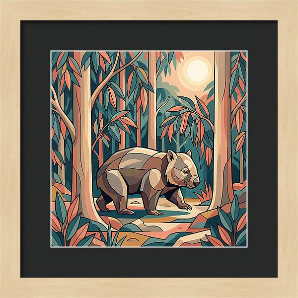 Wombat In A Vibrant Forest
