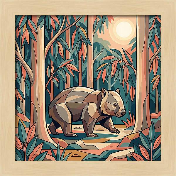 Wombat In A Vibrant Forest