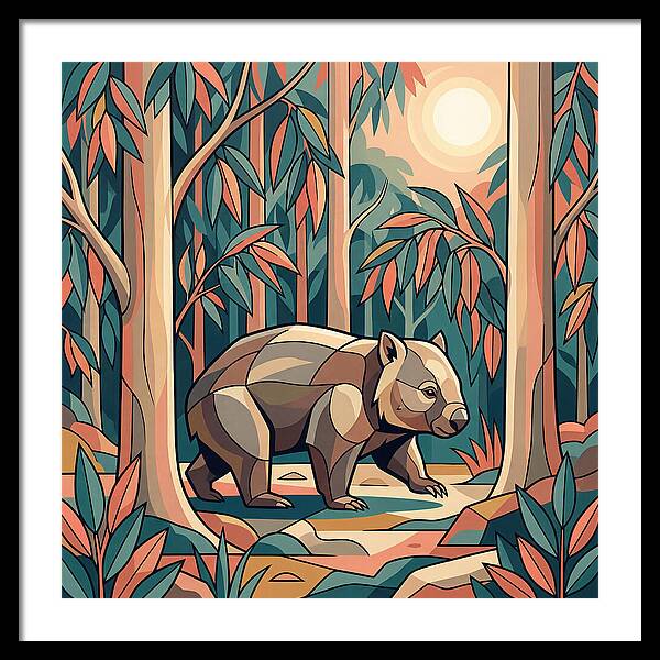 Wombat In A Vibrant Forest