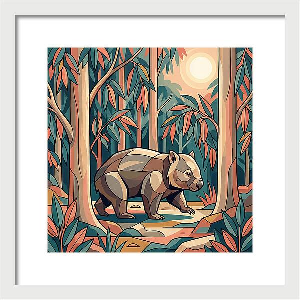 Wombat In A Vibrant Forest