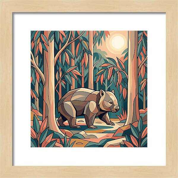 Wombat In A Vibrant Forest