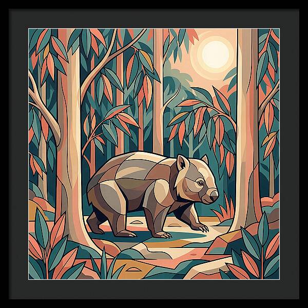 Wombat In A Vibrant Forest