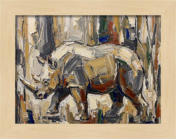 Wombat In Abstract Landscape