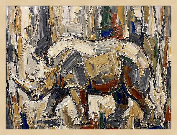 Wombat In Abstract Landscape