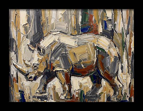 Wombat In Abstract Landscape