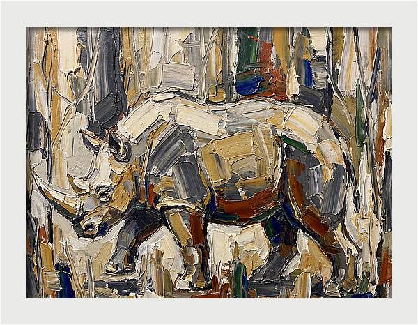 Wombat In Abstract Landscape