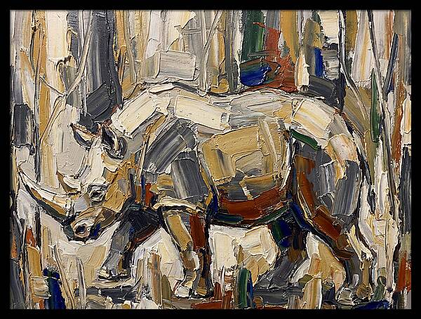 Wombat In Abstract Landscape