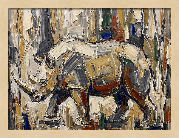 Wombat In Abstract Landscape
