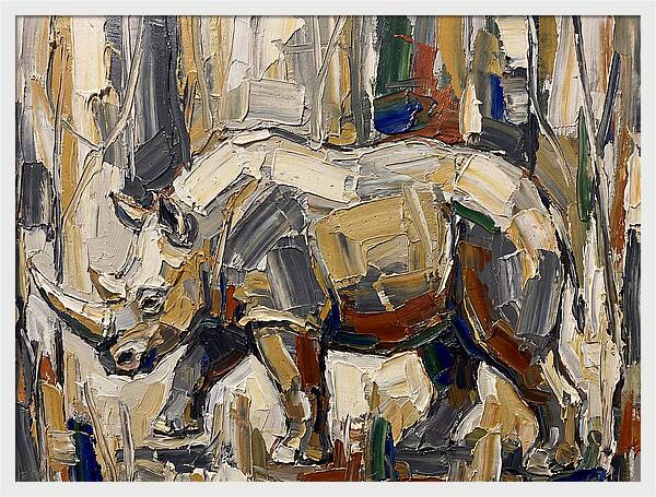 Wombat In Abstract Landscape