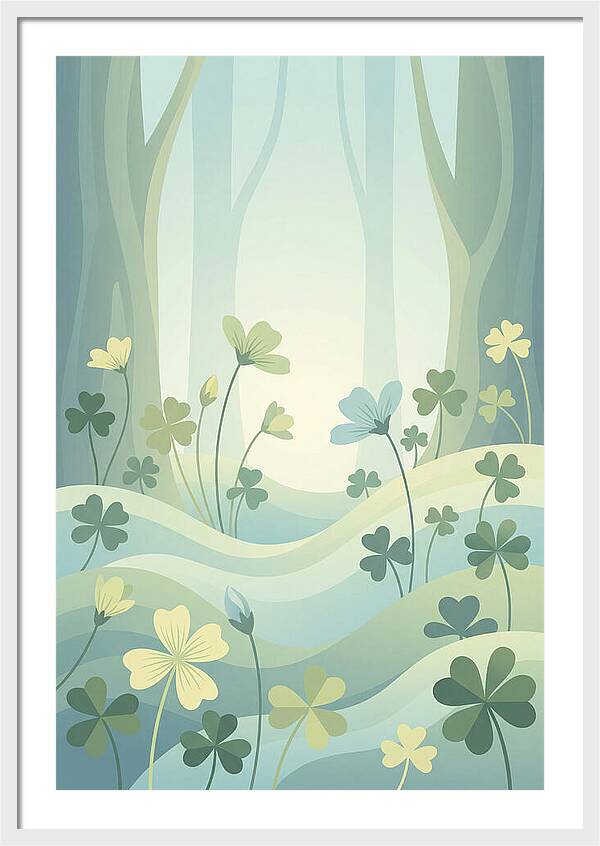 Wood Sorrel In A Dreamy Forest