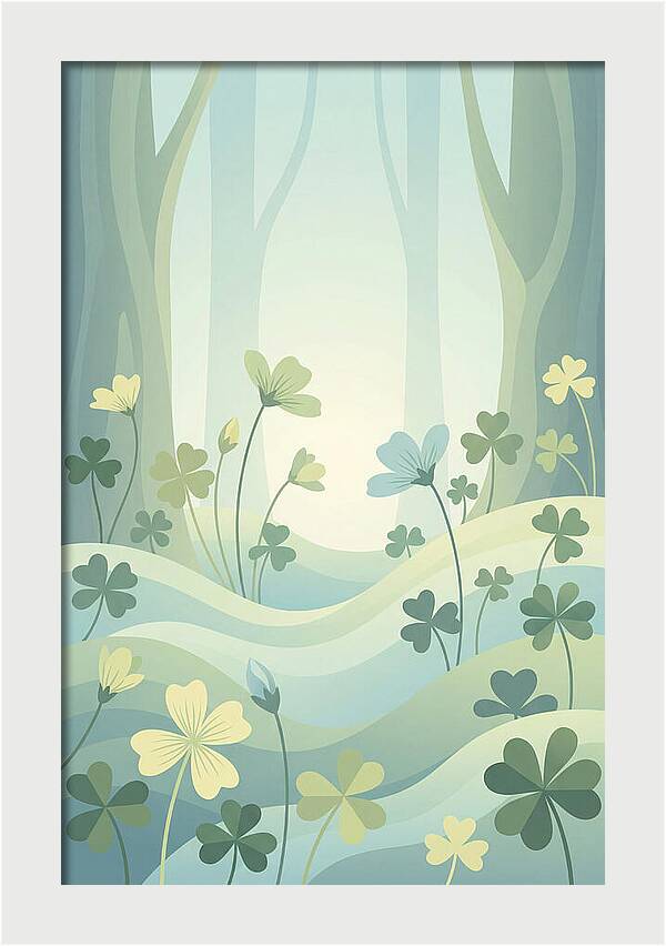 Wood Sorrel In A Dreamy Forest