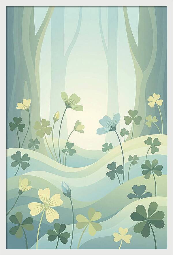 Wood Sorrel In A Dreamy Forest