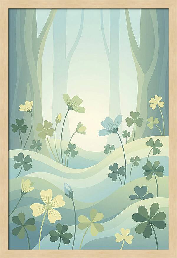 Wood Sorrel In A Dreamy Forest