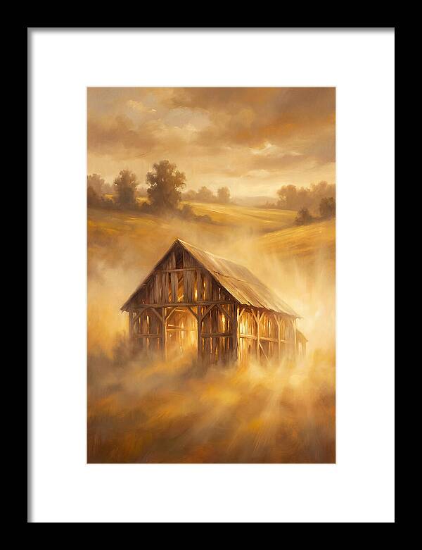 Wooden Barn At Dusk