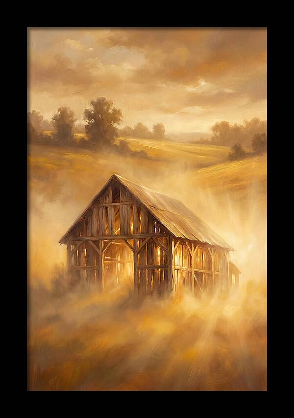 Wooden Barn At Dusk