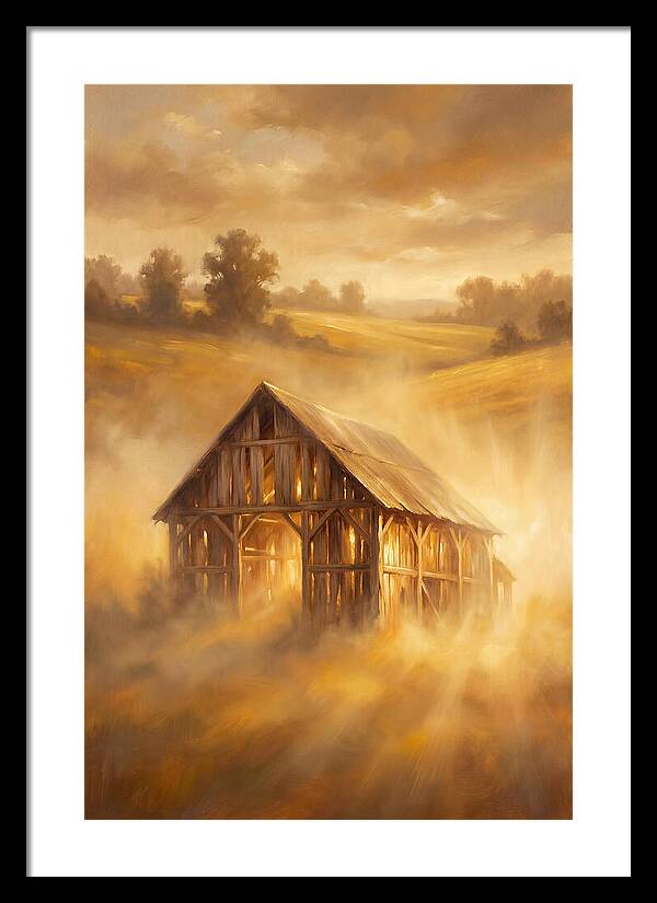Wooden Barn At Dusk