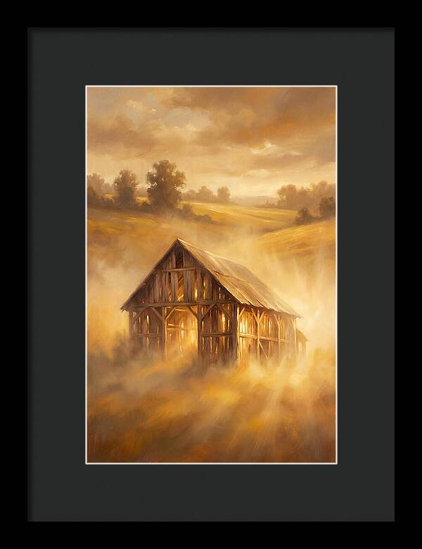 Wooden Barn At Dusk