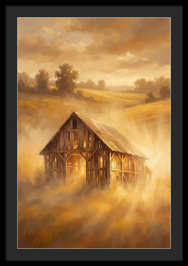 Wooden Barn At Dusk
