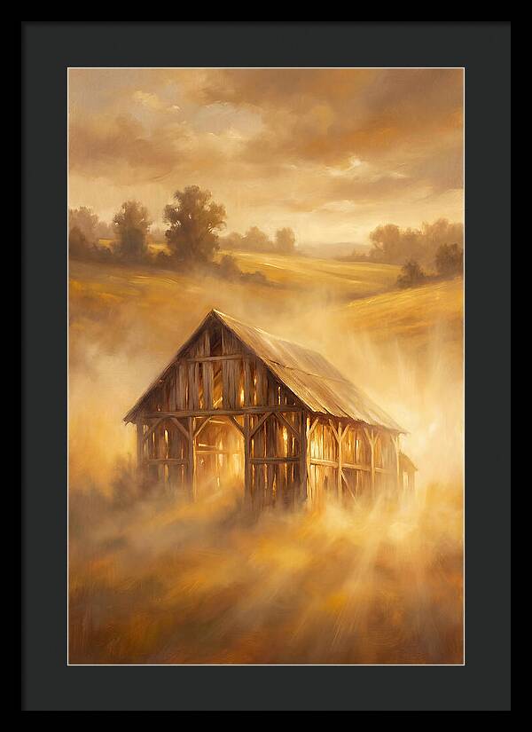 Wooden Barn At Dusk
