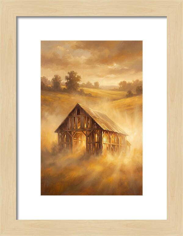 Wooden Barn At Dusk