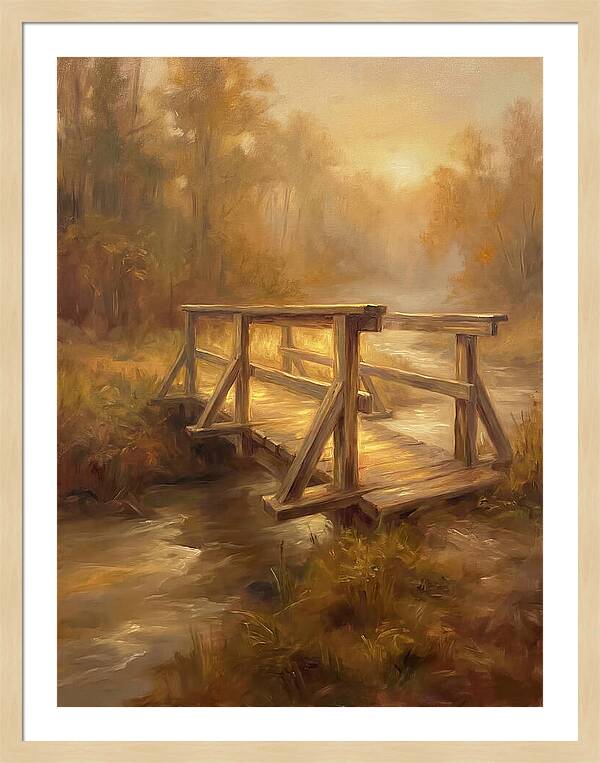 Wooden Bridge At Dawn